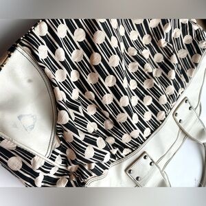 Accessorize Black and Cream Patterned Bag